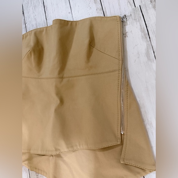 Zara Beige Strapless Top Small - Picture 2 of 6